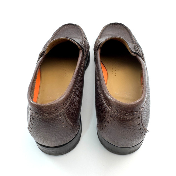 Cole Haan Grand o's Maine Pinch Mens Brown Pebbled Leather Penny Loafers US 8.5 - Picture 4 of 9